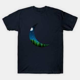 Forest Within Cresent Moon T-Shirt